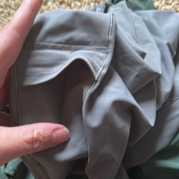 Outdoor Voices | Olive Green Exercise Dress Built in Shorts with Pockets | S - Picture 6 of 8